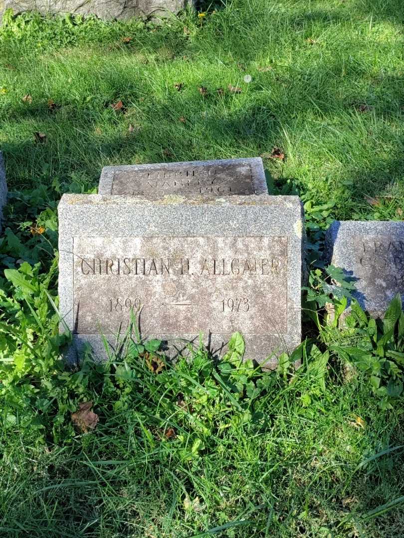 Christian H. Allgaier's grave. Photo 2