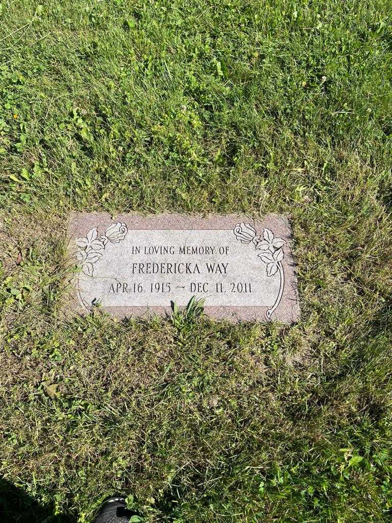 Fredericka Way's grave. Photo 3