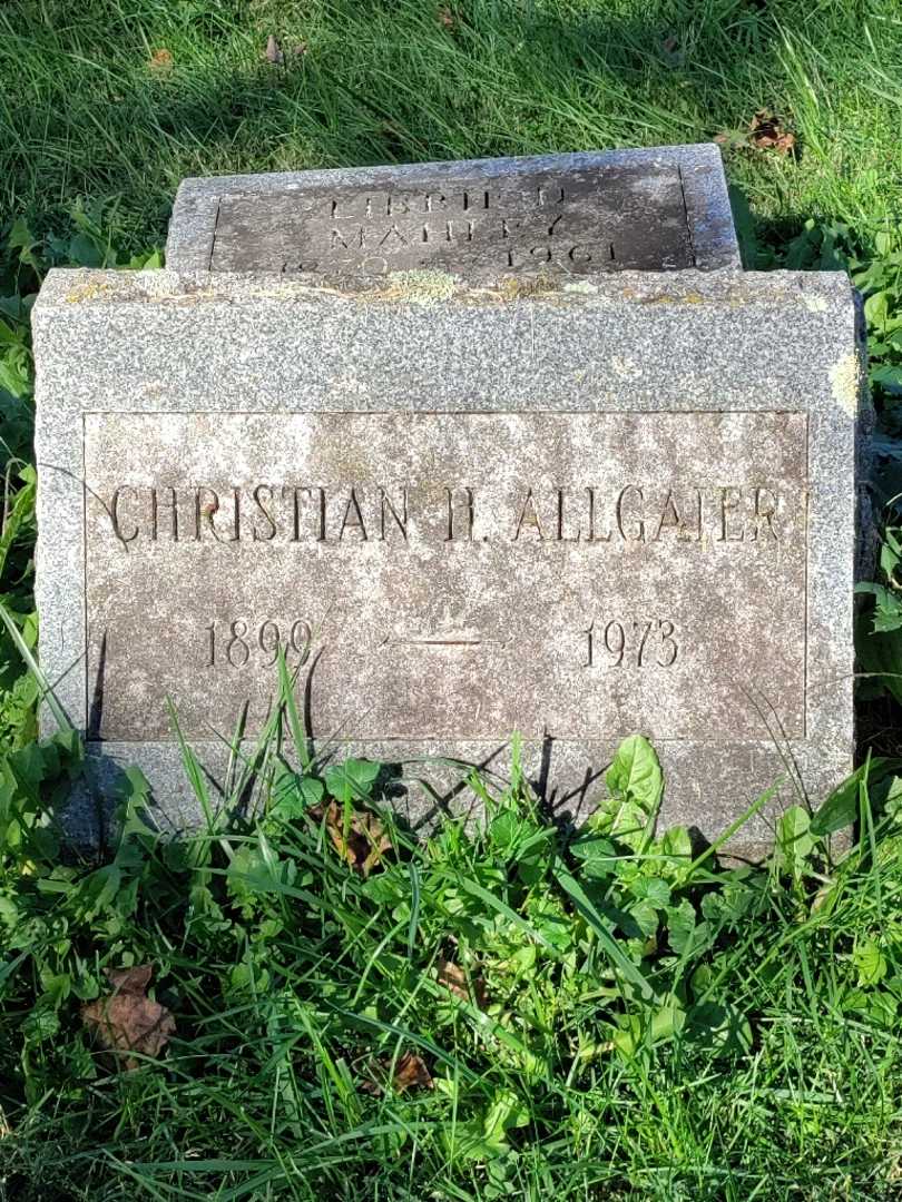 Christian H. Allgaier's grave. Photo 3