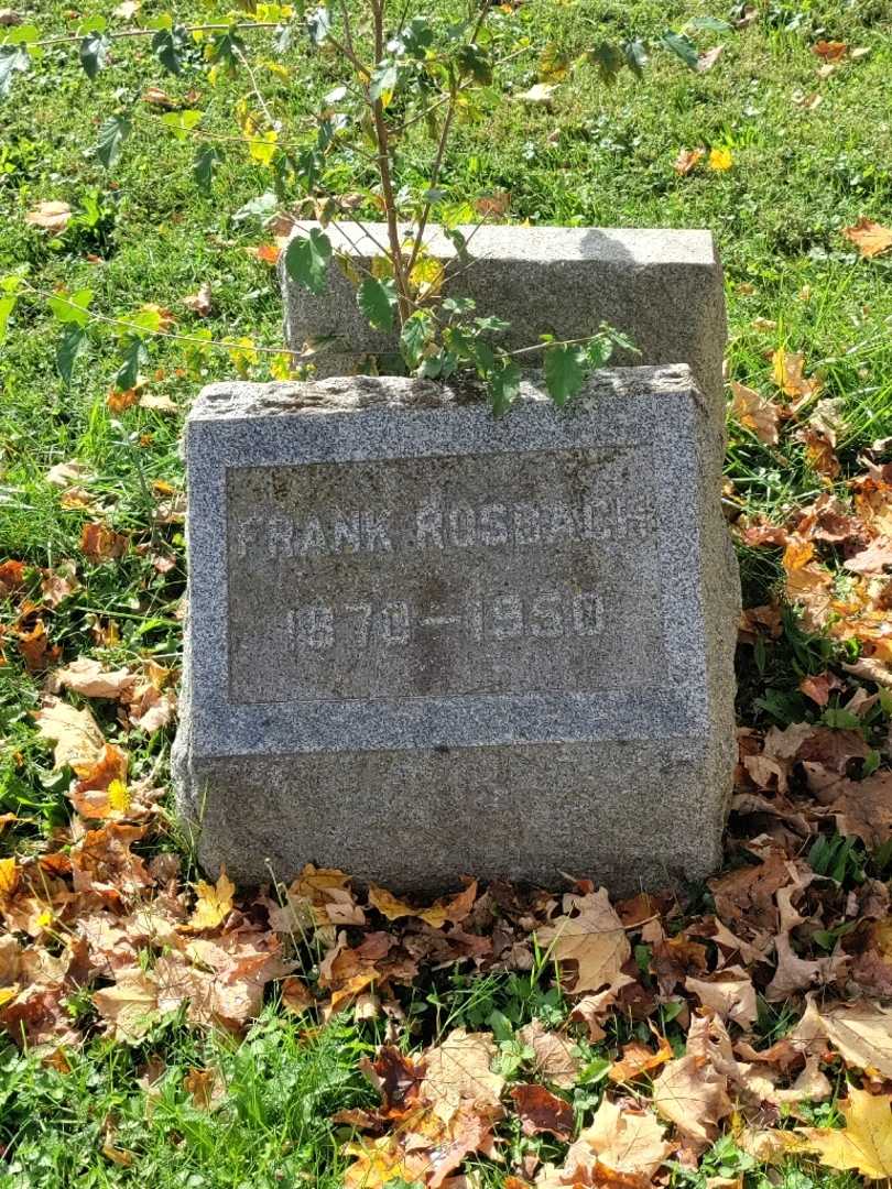 Frank Rosbach's grave. Photo 2