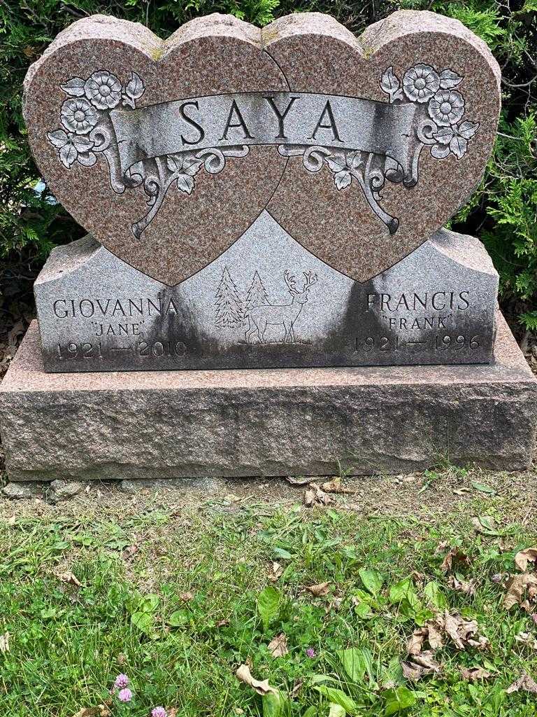 Francis "Frank" Saya's grave. Photo 3