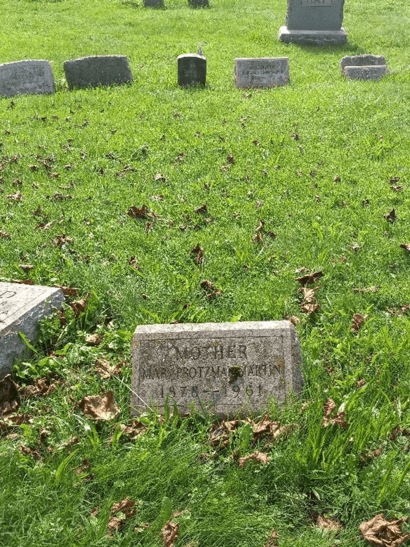 Mary Protzman Martin's grave. Photo 3