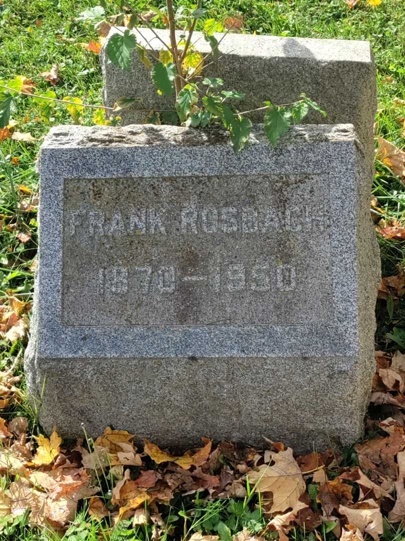 Frank Rosbach's grave. Photo 3