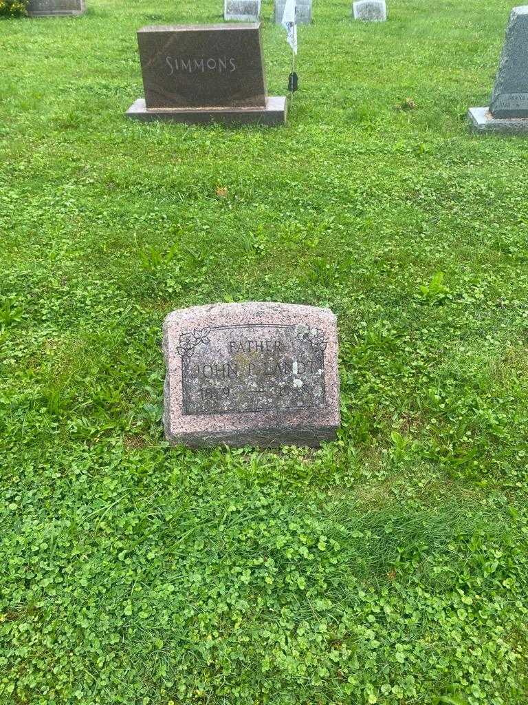 John P. Landt's grave. Photo 2