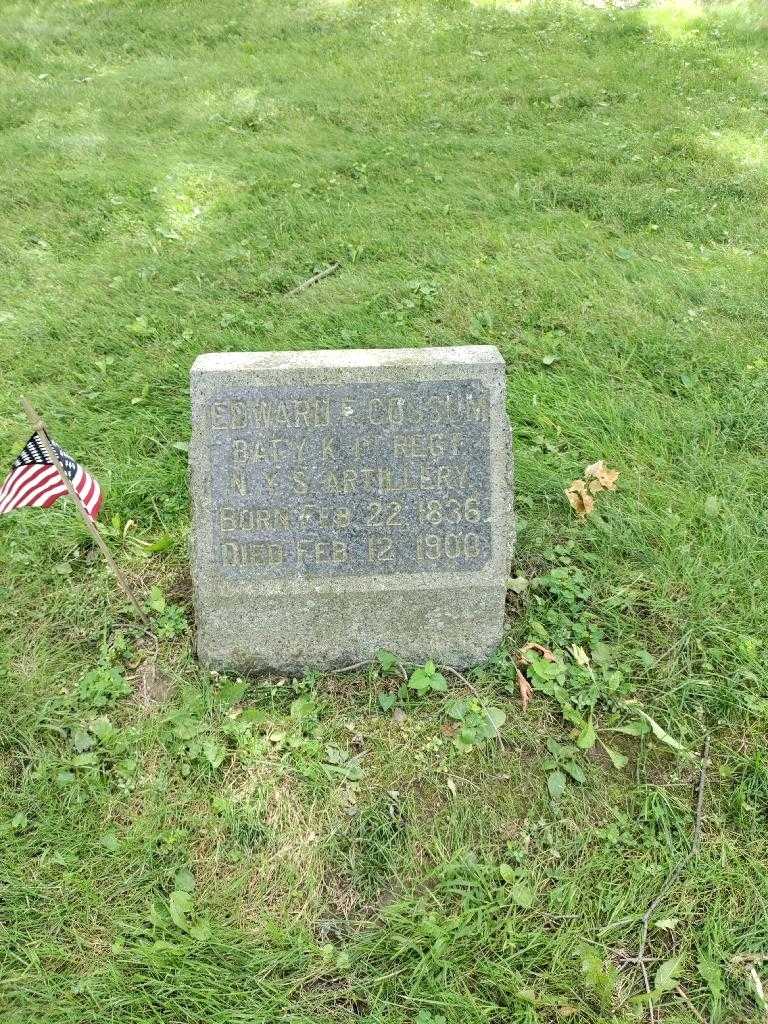 Edward F. Cossum's grave. Photo 2