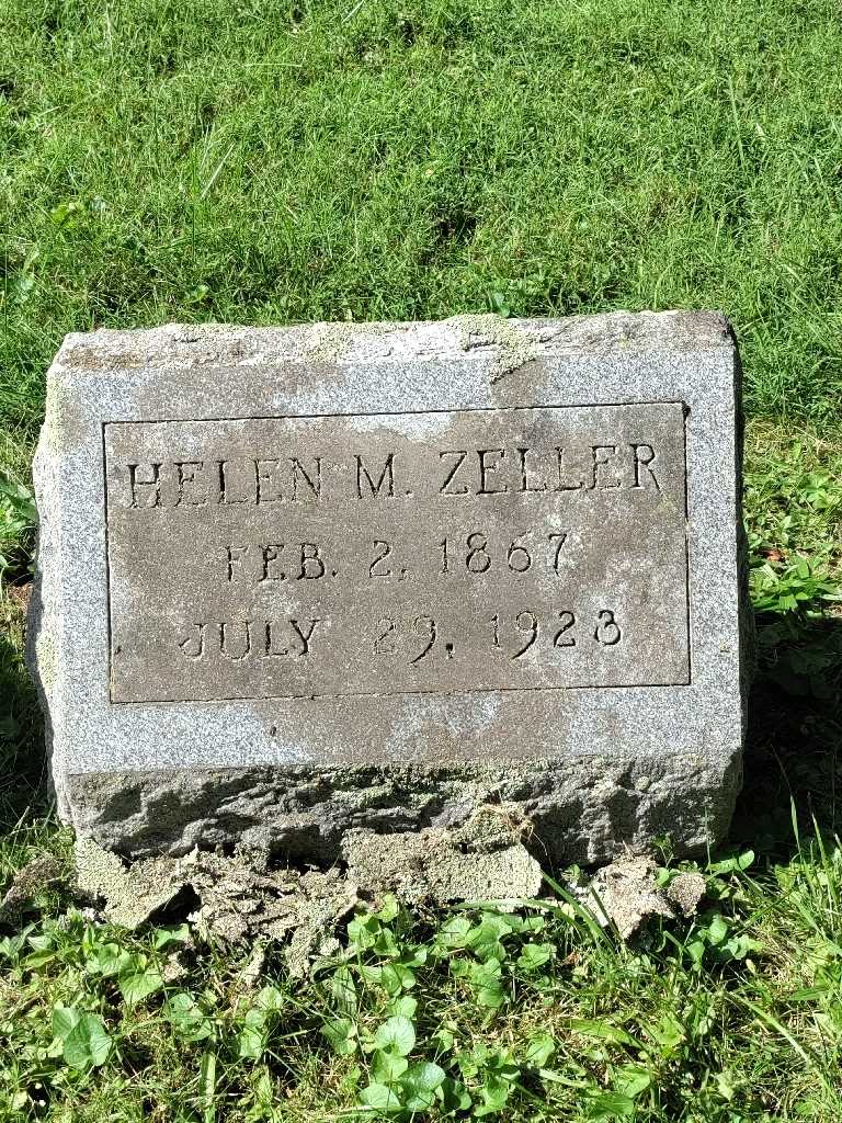 Helen M. Zeller's grave. Photo 3