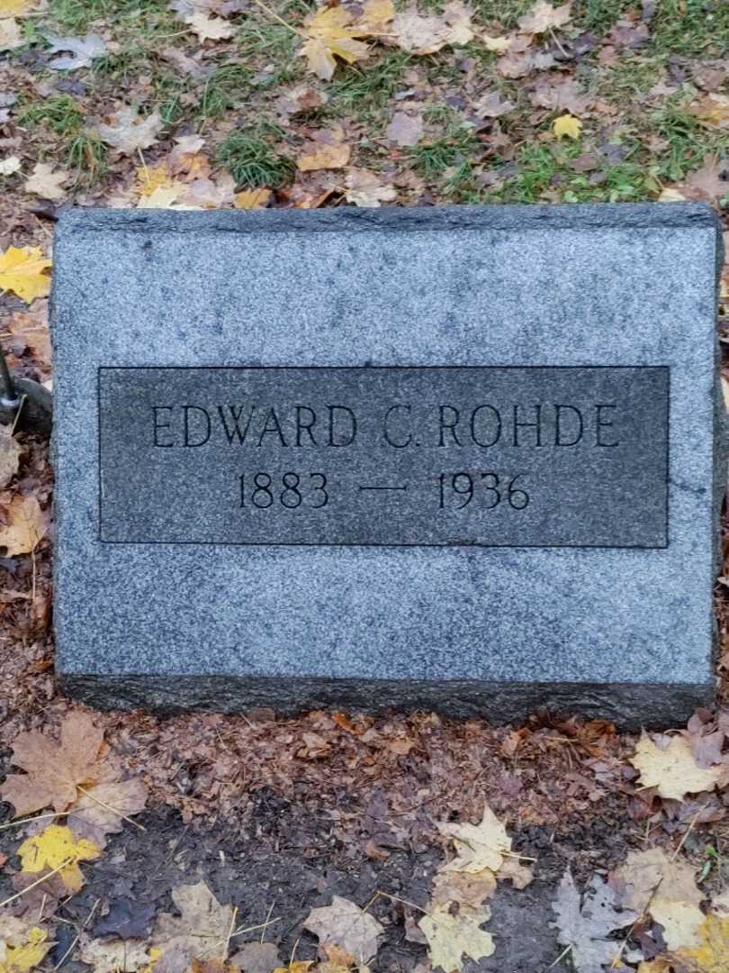 Edward C. Rohde's grave. Photo 4