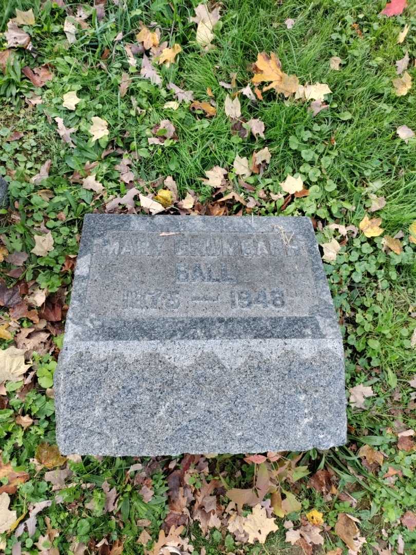 Mary Grumbach Ball's grave. Photo 2