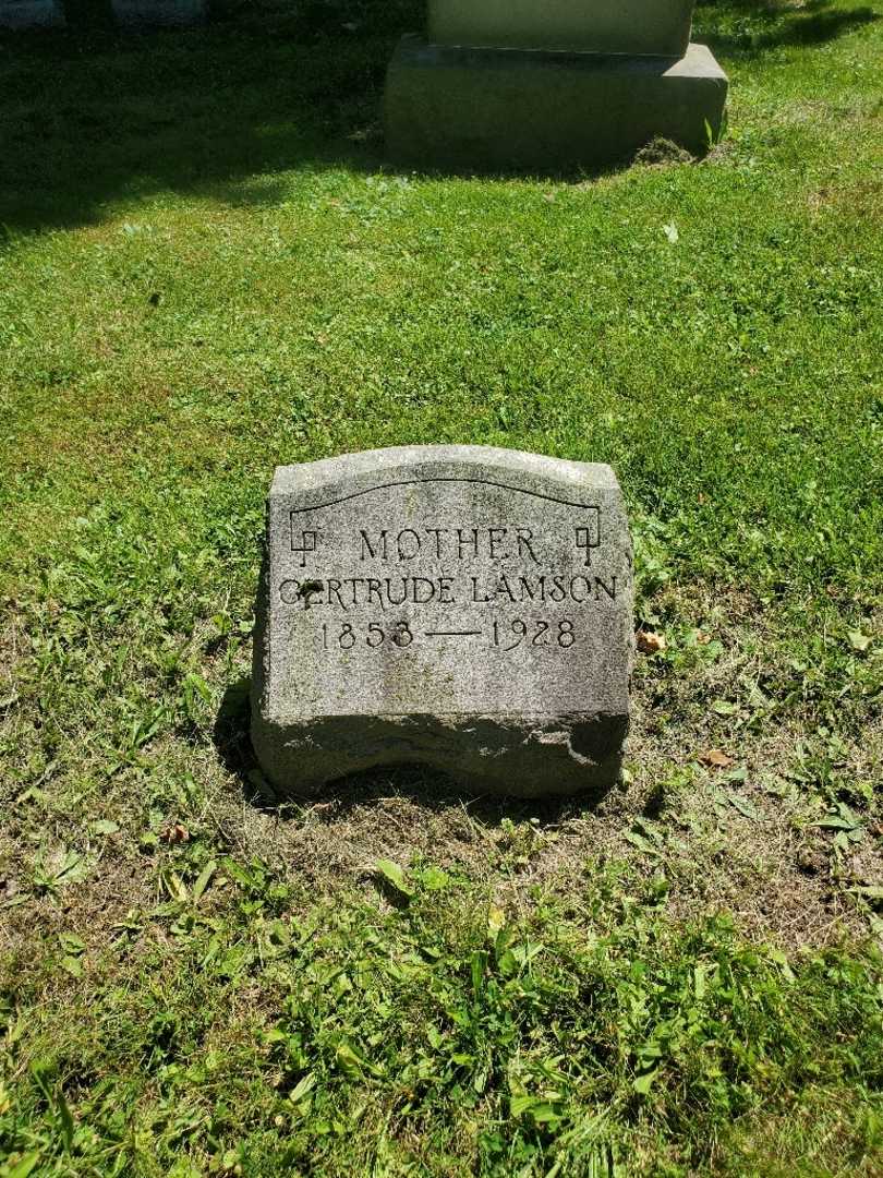 Gertrude Lamson's grave. Photo 2