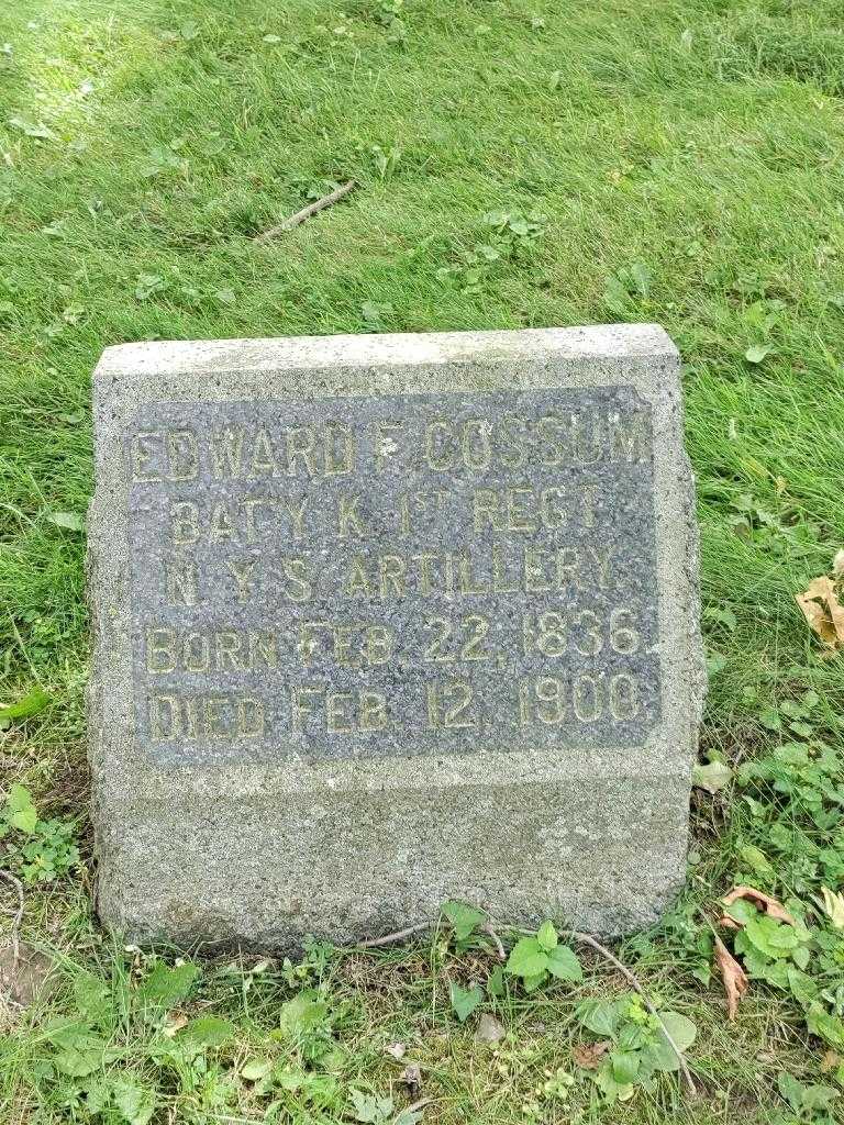 Edward F. Cossum's grave. Photo 3