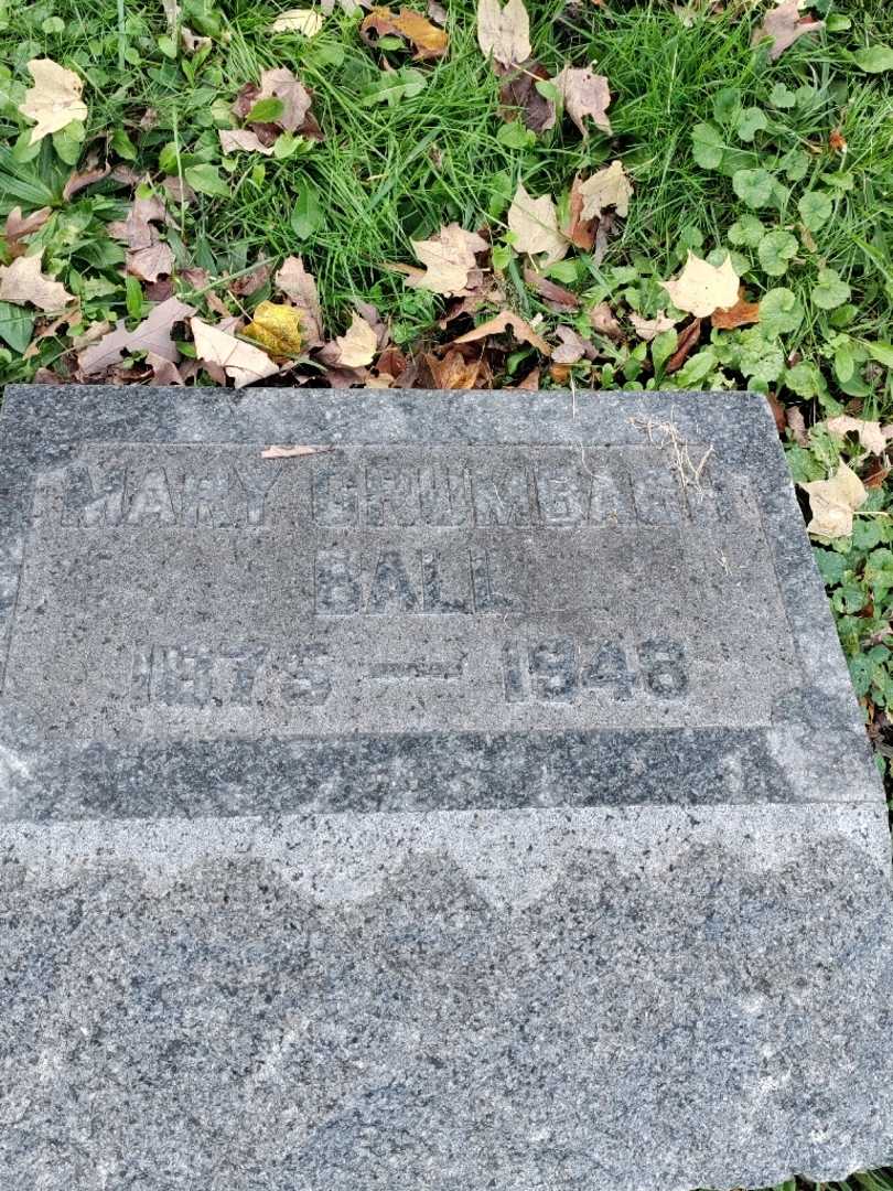 Mary Grumbach Ball's grave. Photo 3