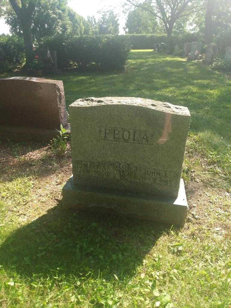 Mary A. Feola's grave. Photo 1