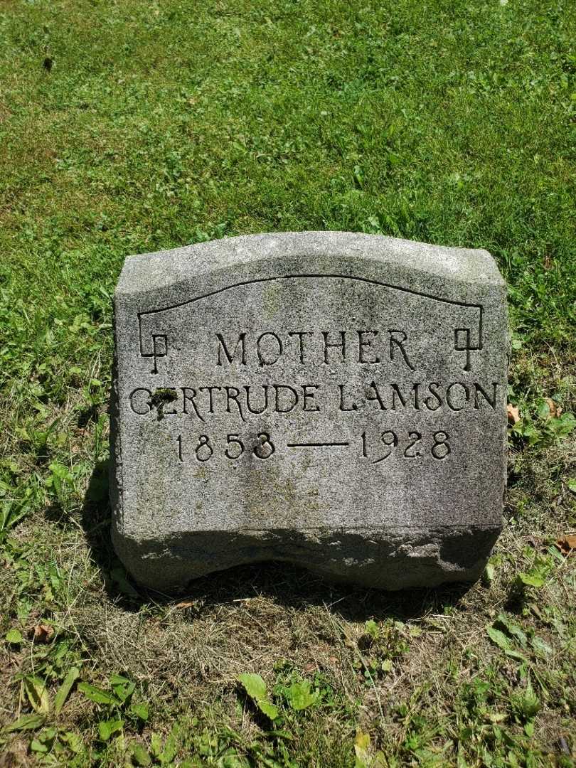 Gertrude Lamson's grave. Photo 3