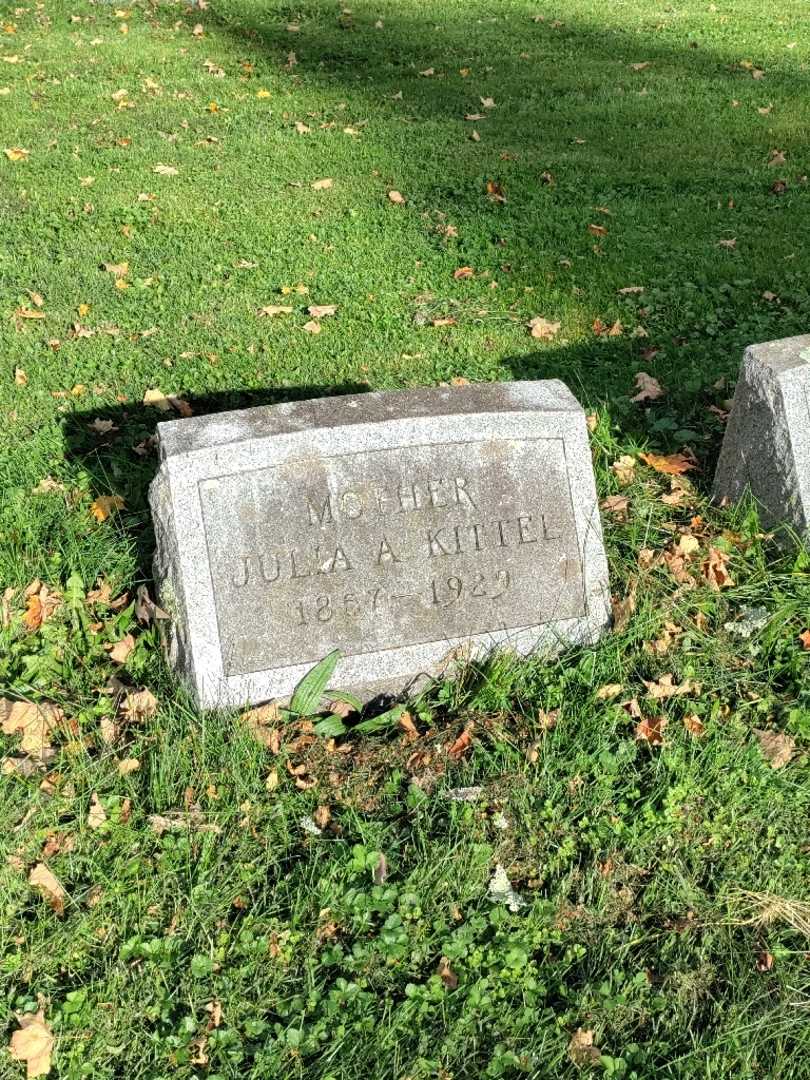 Julia A. Kittel's grave. Photo 2