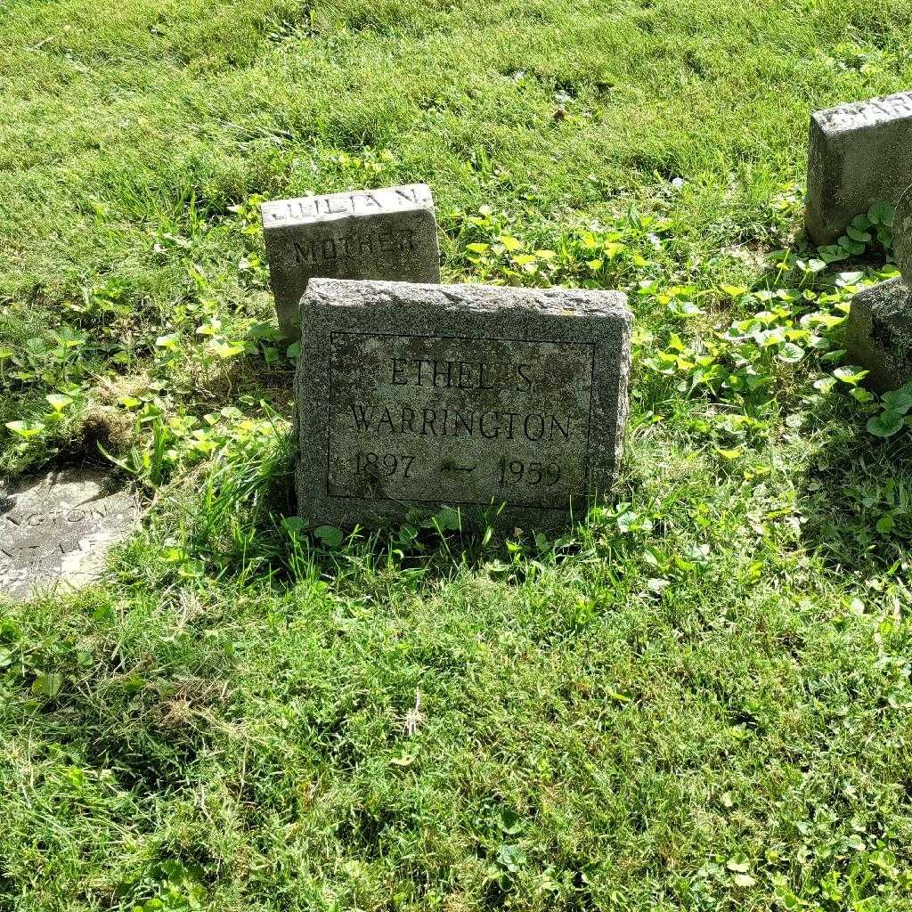 Ethel S. Warrington's grave. Photo 2