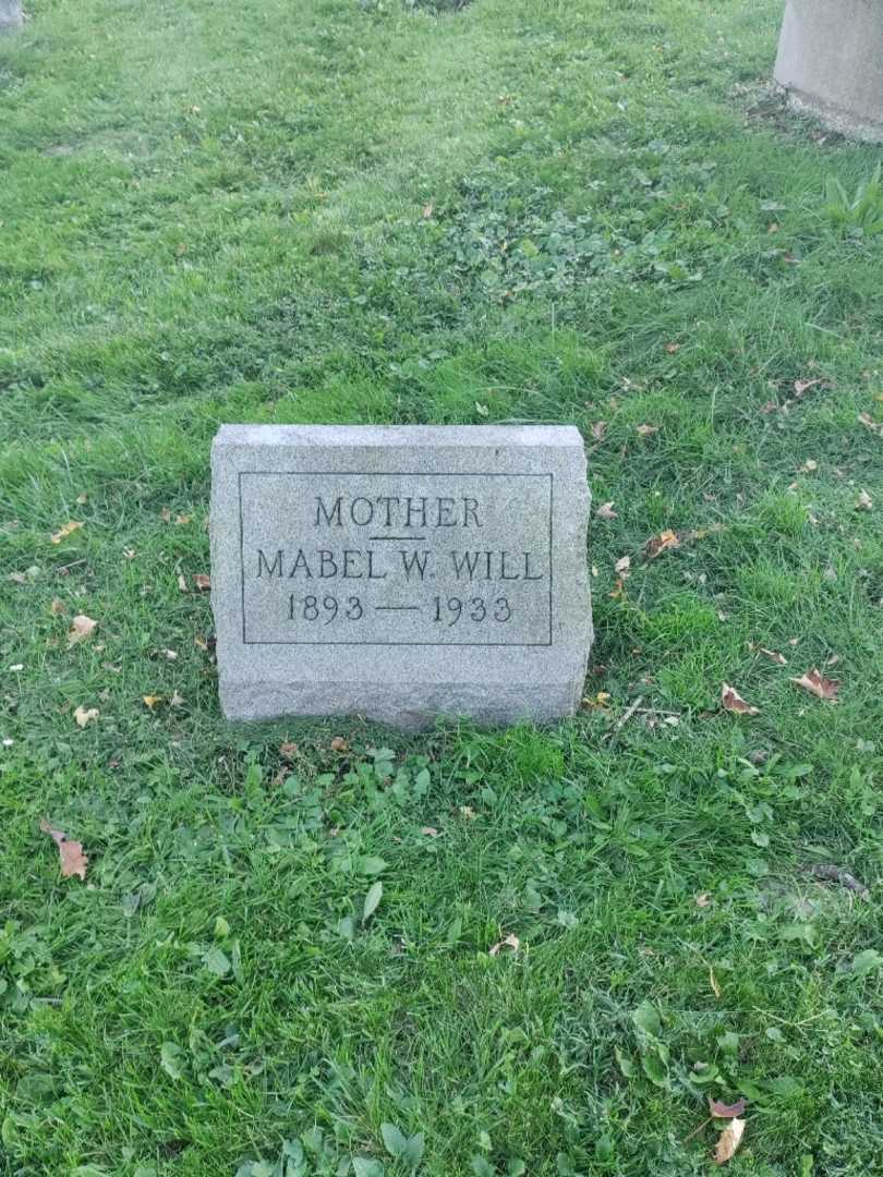 Mabel W. Will's grave. Photo 2