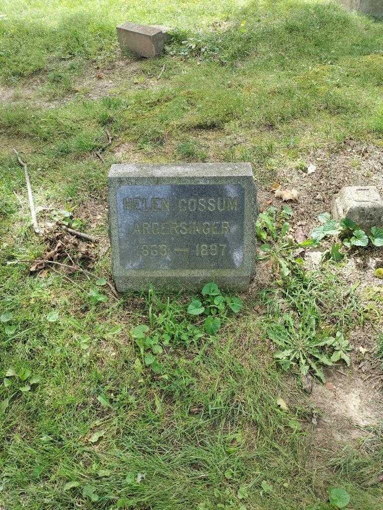 Helen Cossum Argersinger's grave. Photo 3