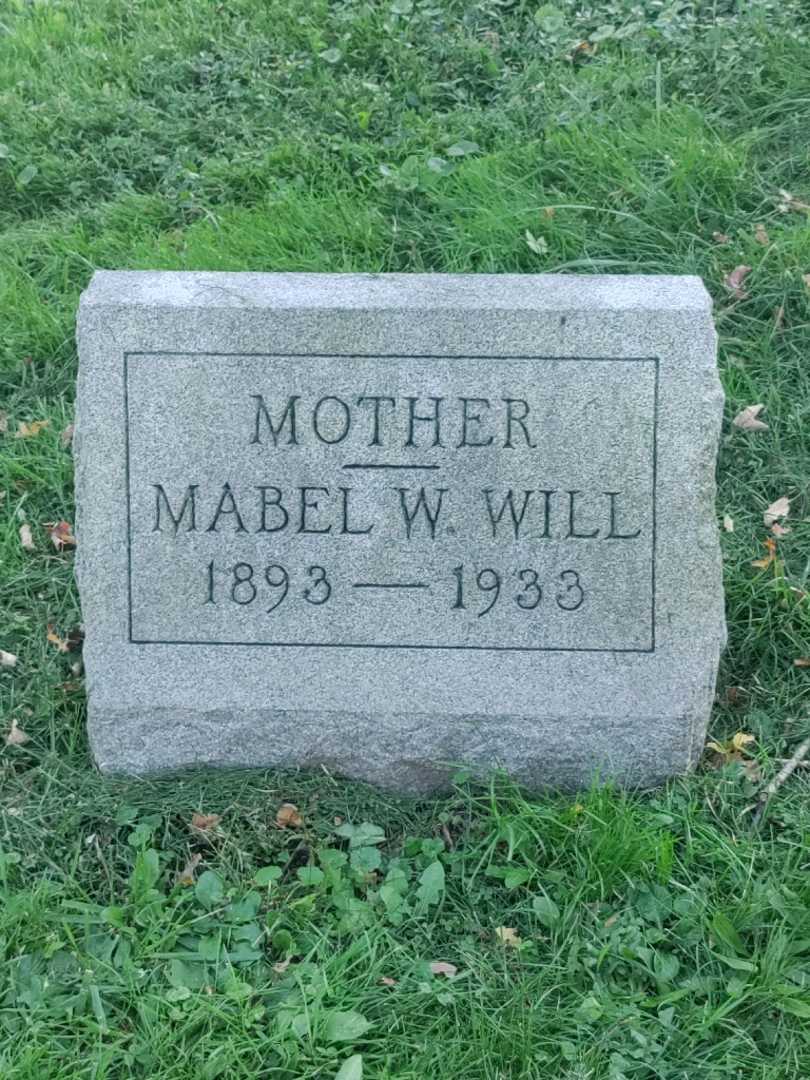 Mabel W. Will's grave. Photo 4