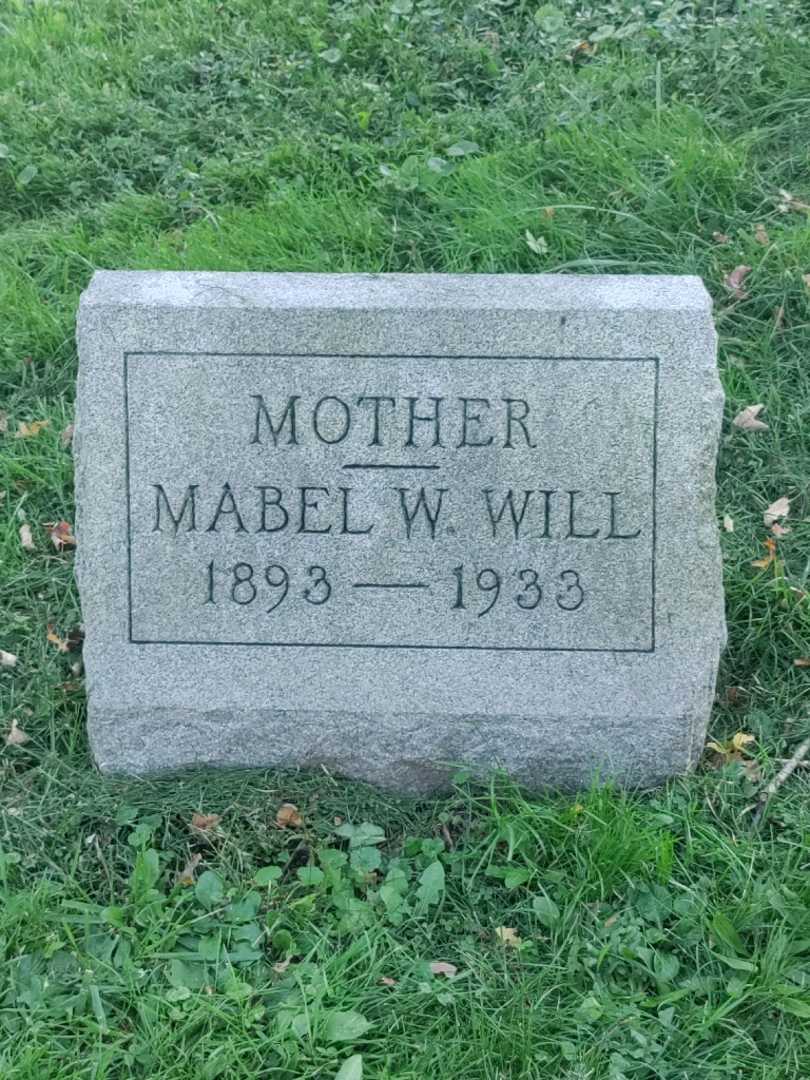 Mabel W. Will's grave. Photo 3