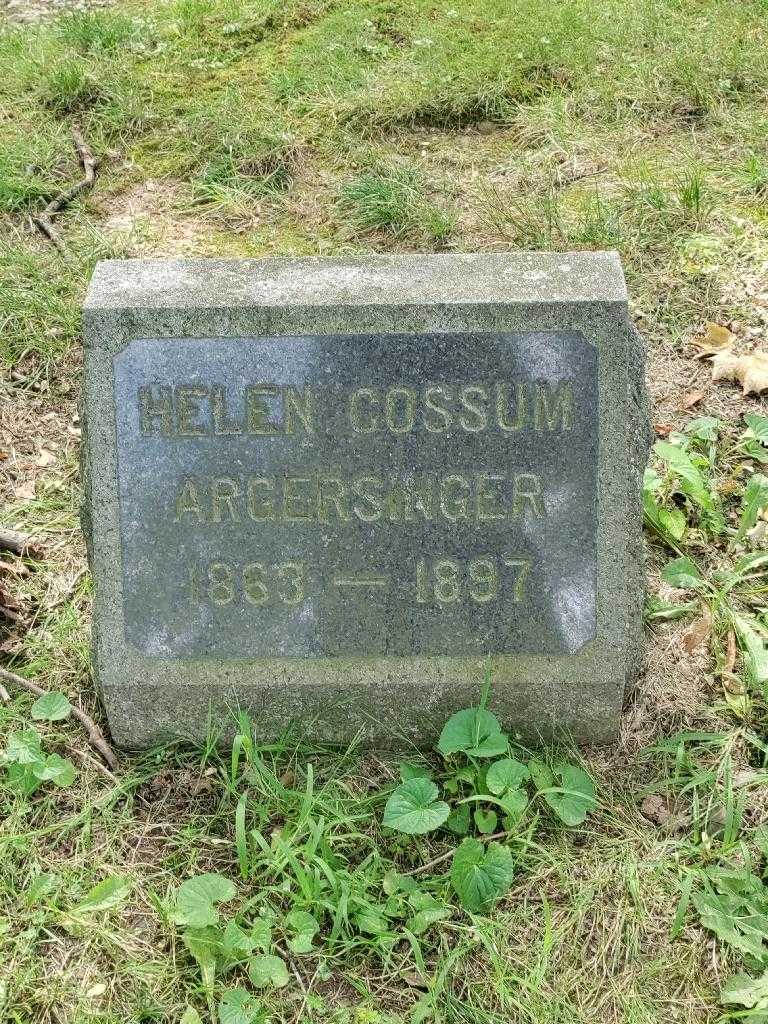 Helen Cossum Argersinger's grave. Photo 3