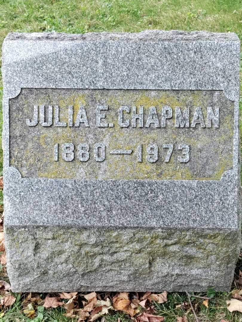 Julia E. Chapman's grave. Photo 5