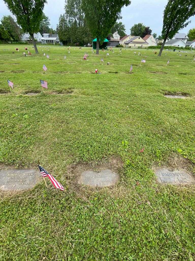 Nick E. Sampson's grave. Photo 1