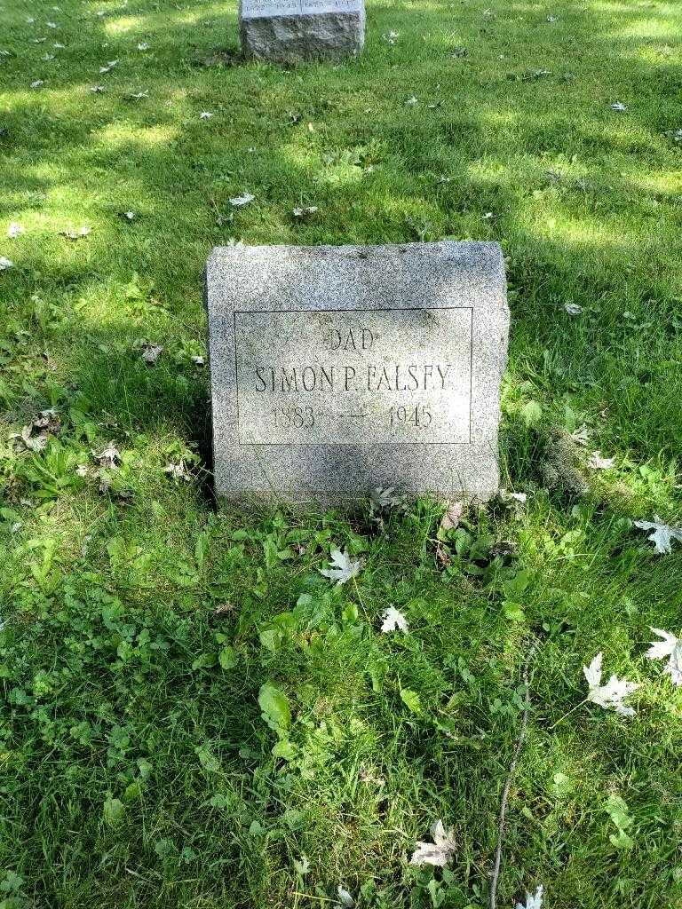 Simon P. Falsey's grave. Photo 2