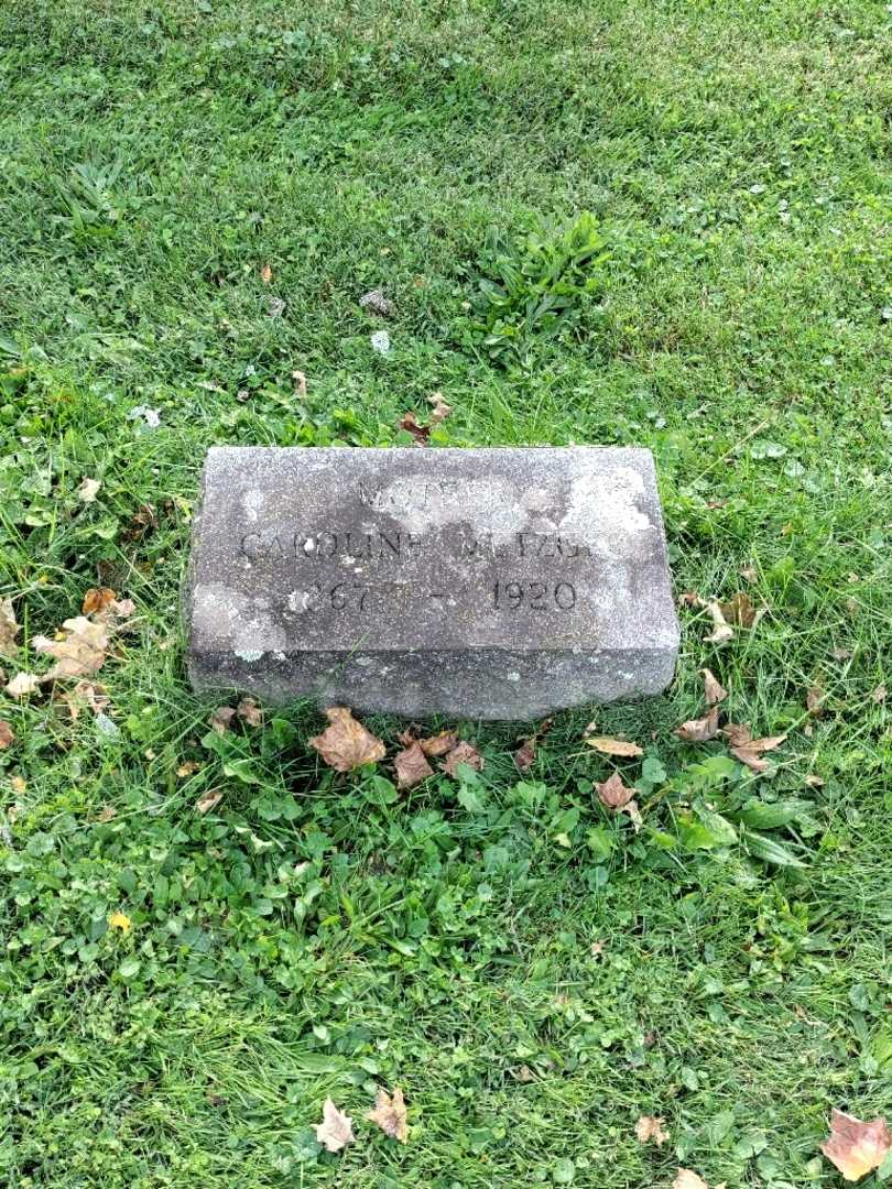 Caroline G. Metzger's grave. Photo 2
