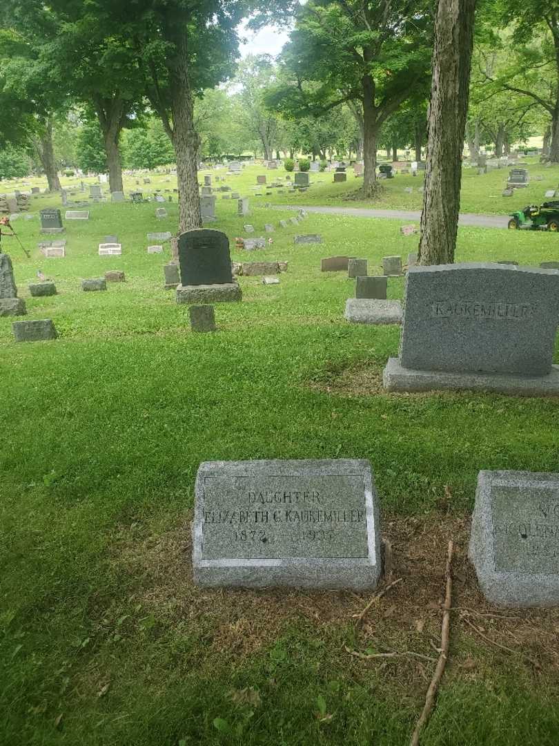 Elizabeth G. Kaukemiller's grave. Photo 1