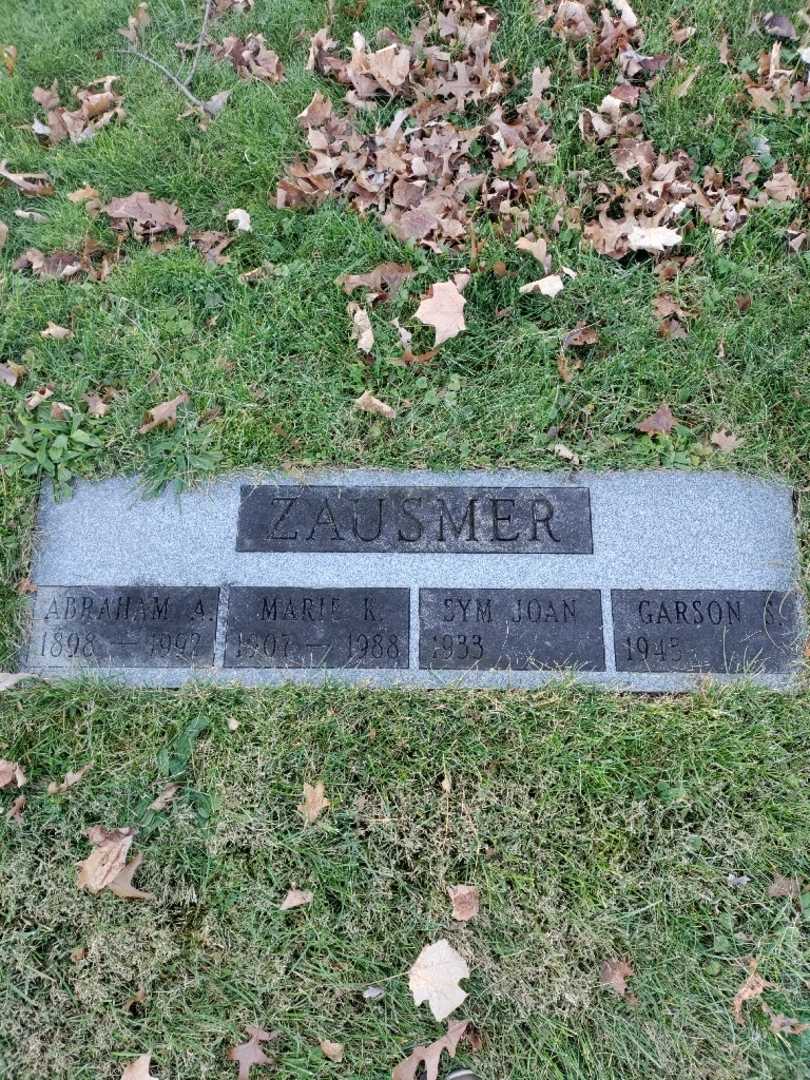 Abraham A. Zausmer's grave. Photo 3