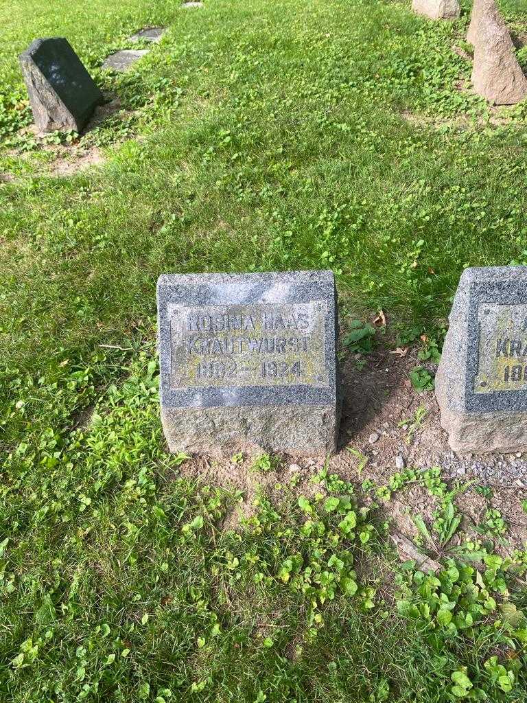 Rosina Haas Krautwurst's grave. Photo 2