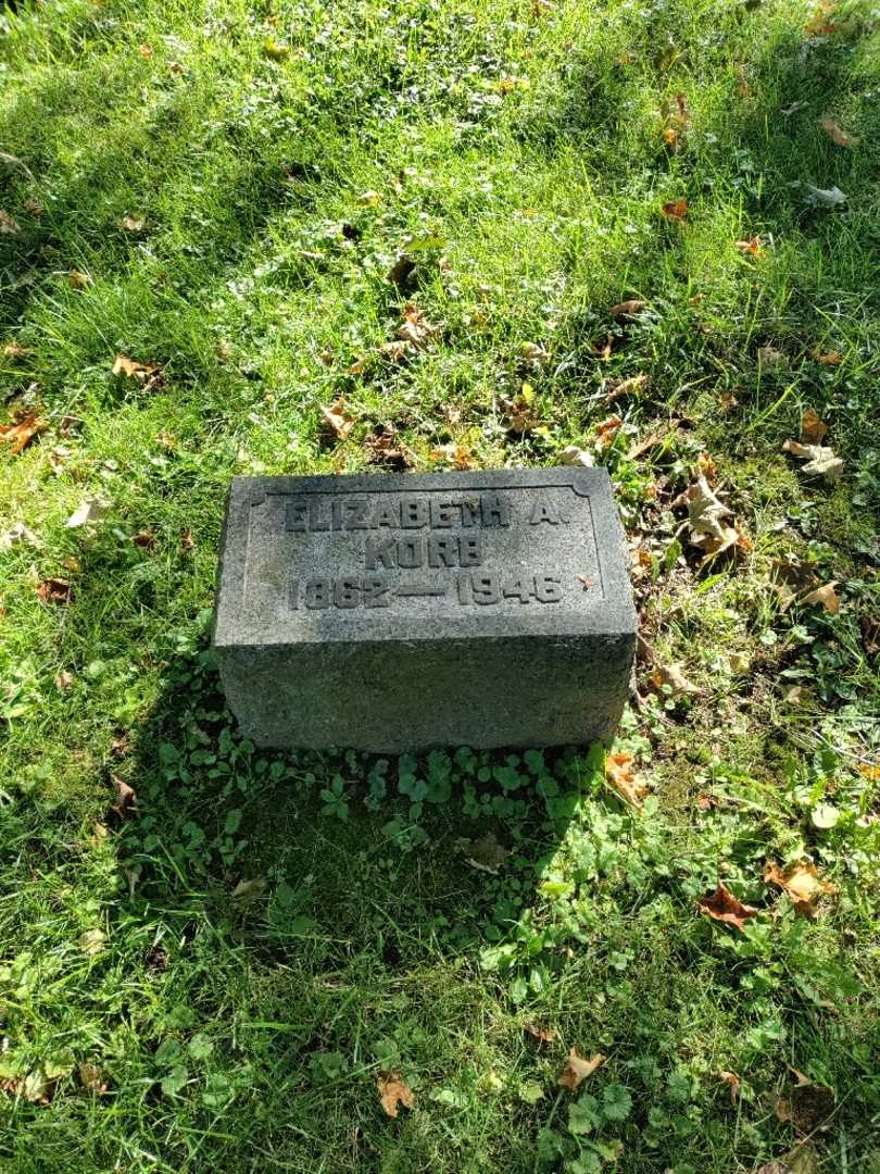 Elizabeth A. Korb's grave. Photo 2