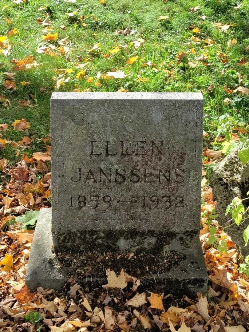 Ellen Janssens's grave. Photo 2