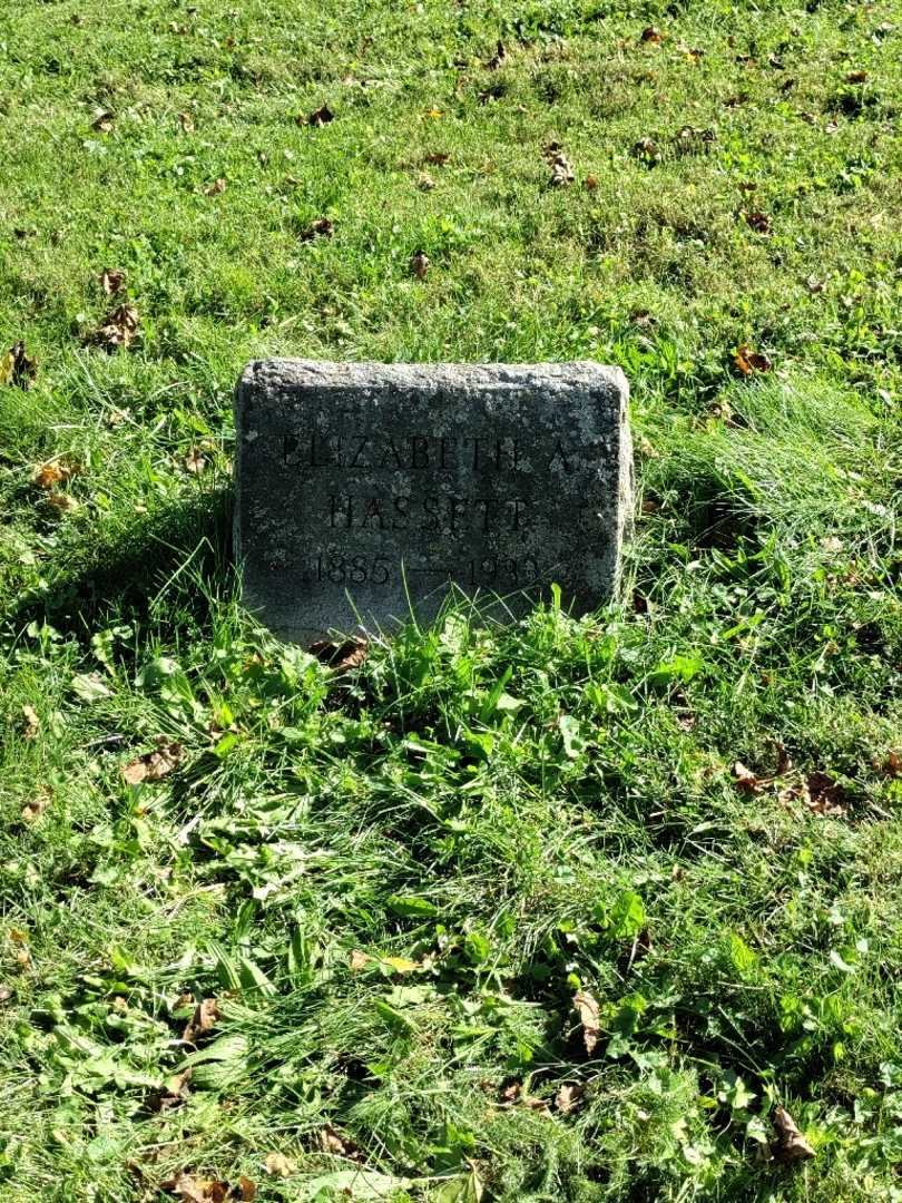 Elizabeth A. Hassett's grave. Photo 2