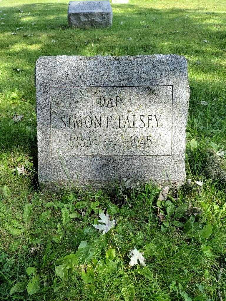 Simon P. Falsey's grave. Photo 3