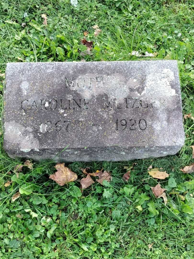 Caroline G. Metzger's grave. Photo 3