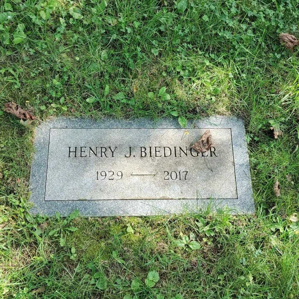 Henry J. Biedinger's grave. Photo 4