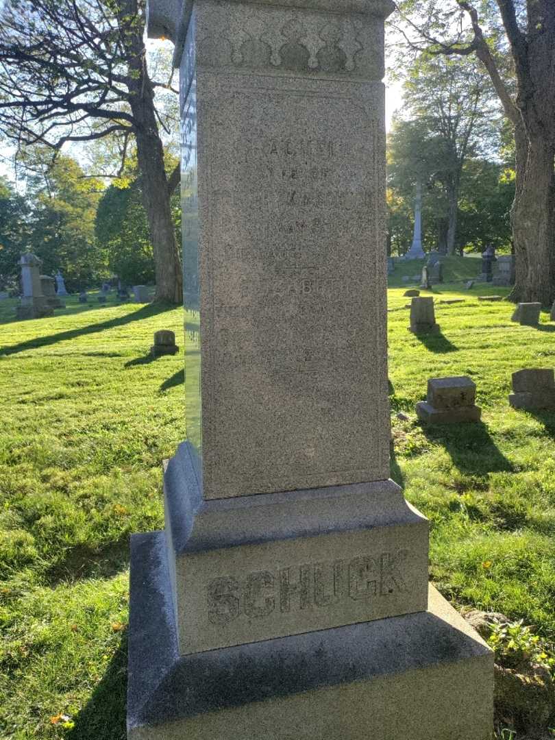Rachel Schuck's grave. Photo 2