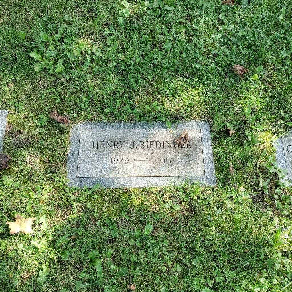 Henry J. Biedinger's grave. Photo 3