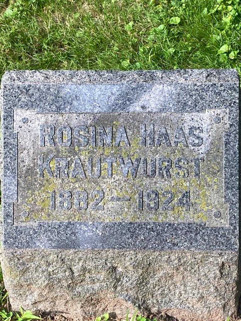 Rosina Haas Krautwurst's grave. Photo 3