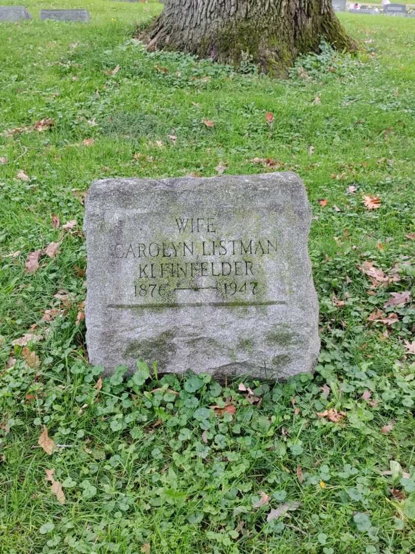 Carolyn G. Listman Kleinfelder's grave. Photo 2