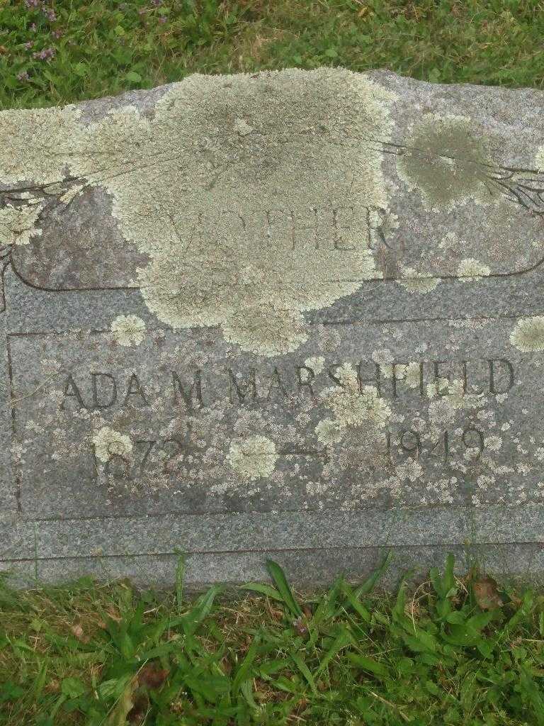 Ada M. Marshfield's grave. Photo 3
