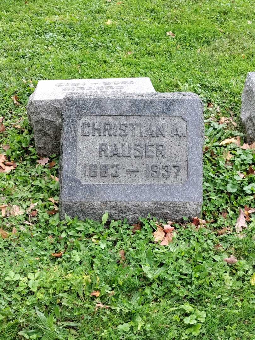 Christian A. Rauser's grave. Photo 2