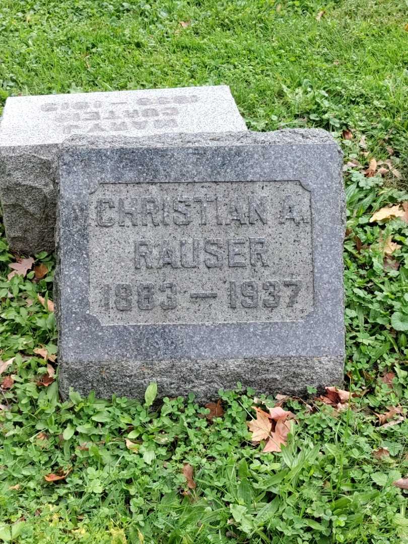 Christian A. Rauser's grave. Photo 3