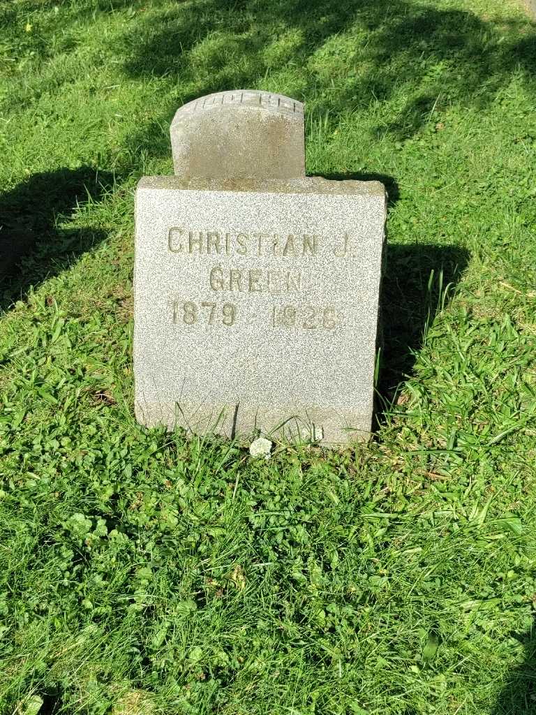 Christian J. Green's grave. Photo 2