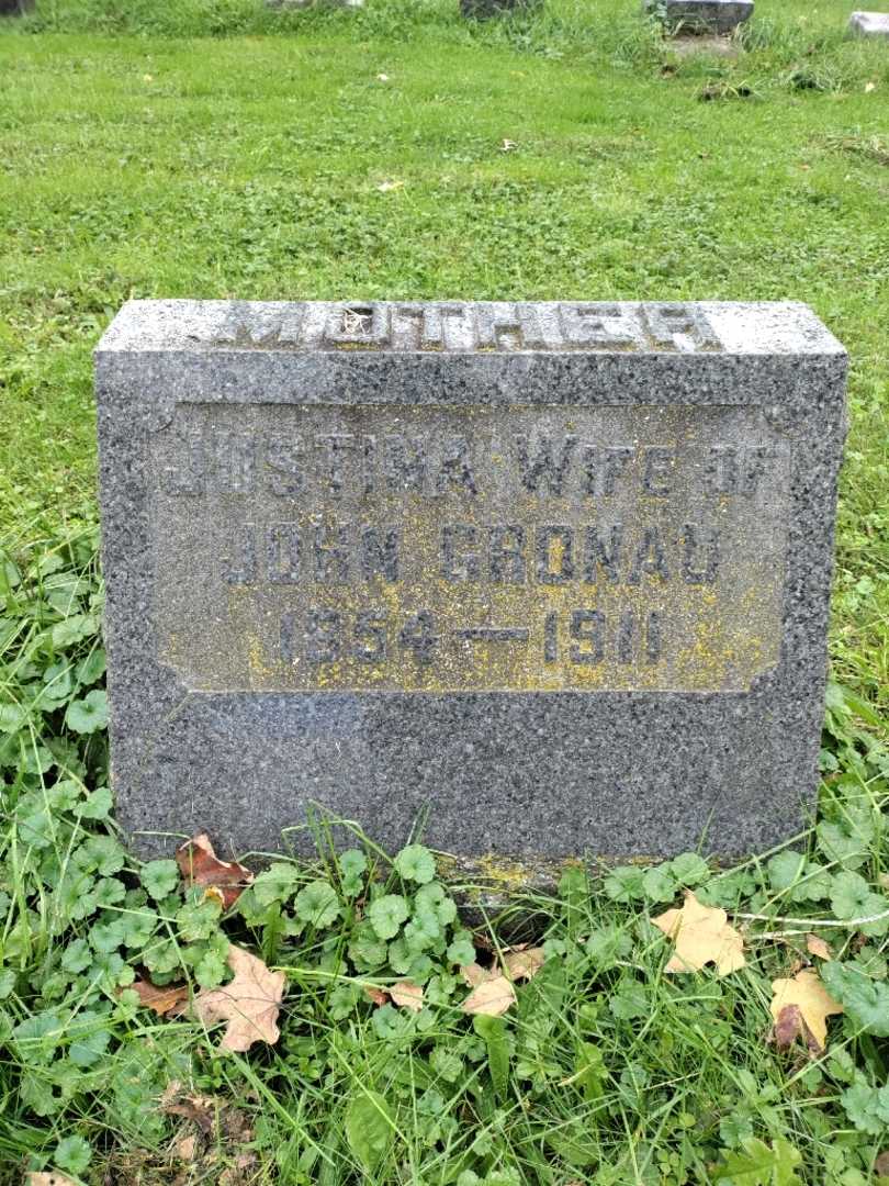 Justina E. Gronau's grave. Photo 3