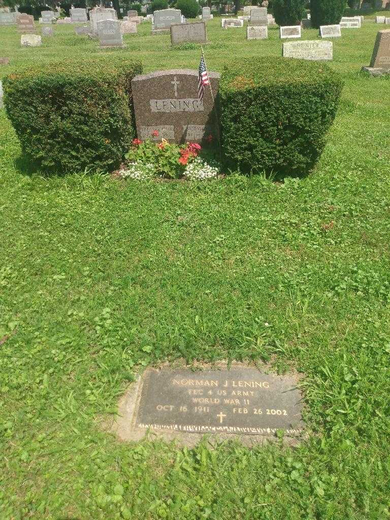 Norman J. Lening's grave. Photo 1