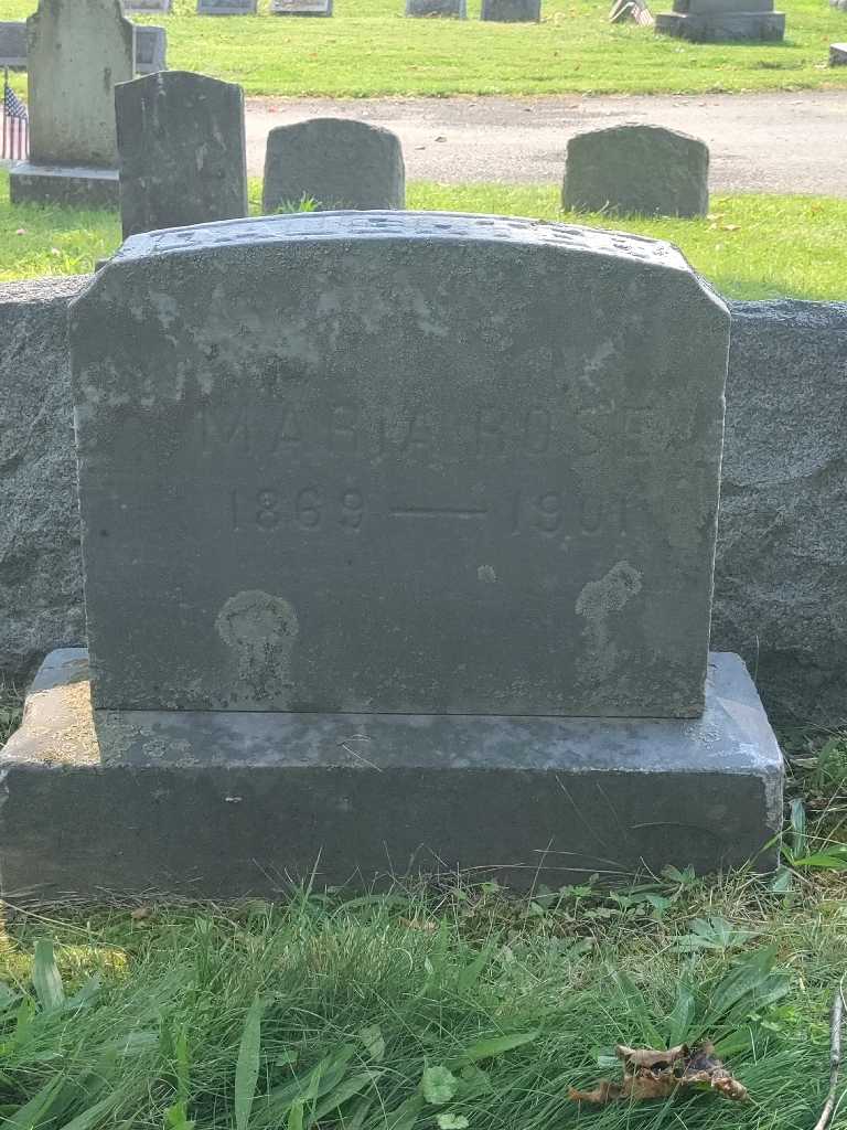 Maria A. Rose's grave. Photo 1