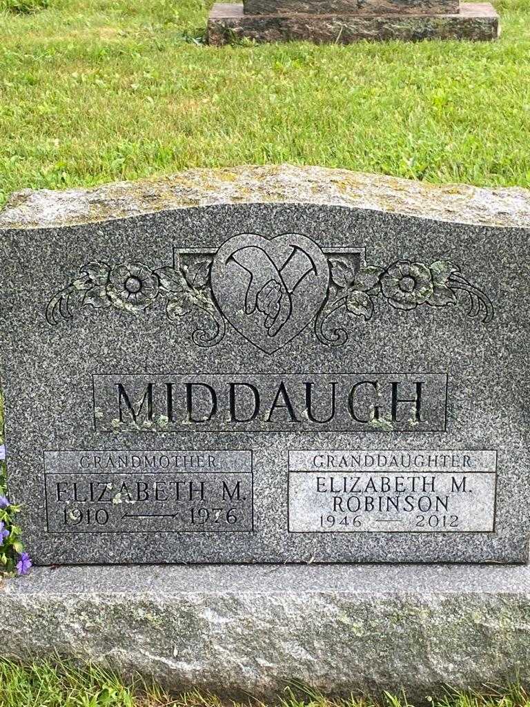 Elizabeth M. Middaugh's grave. Photo 1