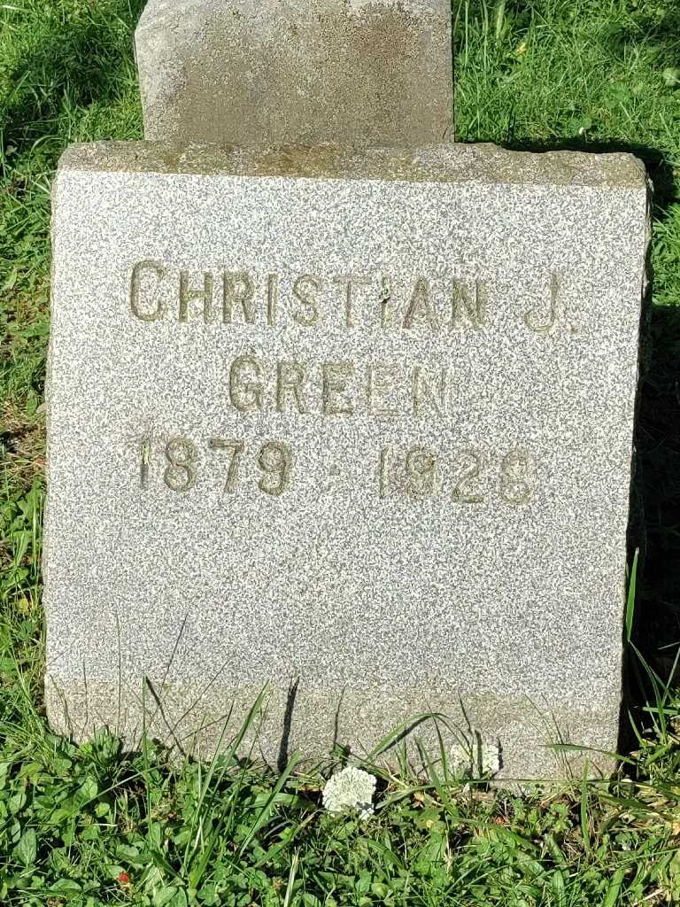 Christian J. Green's grave. Photo 3